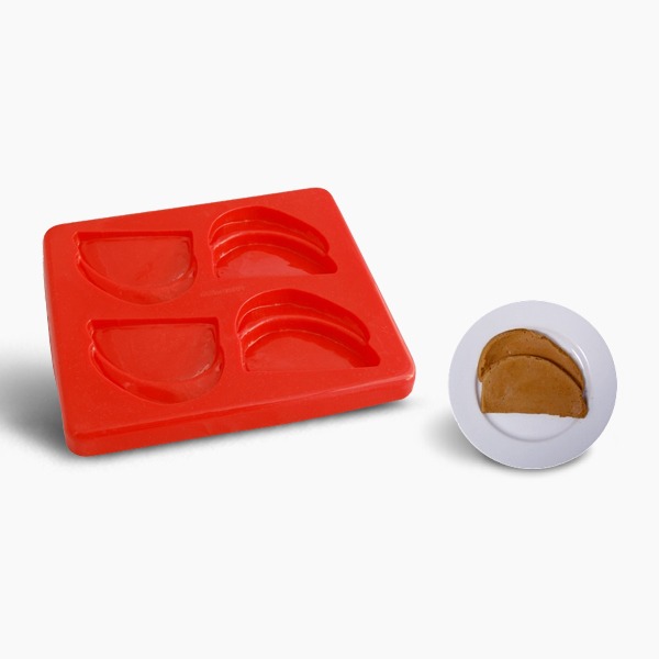 smoothfood Form Bratenscheibe mit Deckel (4 Nutzen  à 90g)