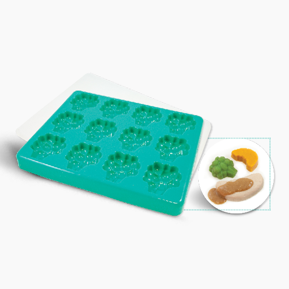 smoothfood Form Brokkoli, groß mit Deckel (12 Nutzen à 55g)