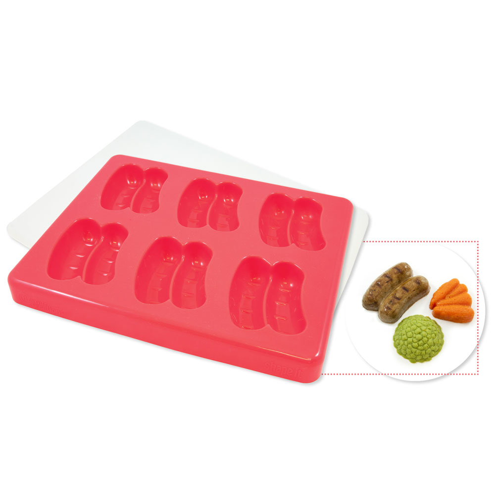 smoothfood Form Bock-/Bratwürstchen, groß mit Deckel (6 Nutzen à 80g)