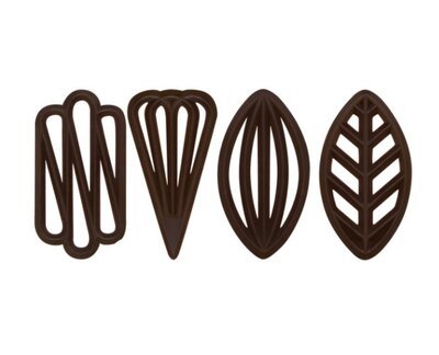 Schokodekor Filigran 4 er Set, 600 Stück
