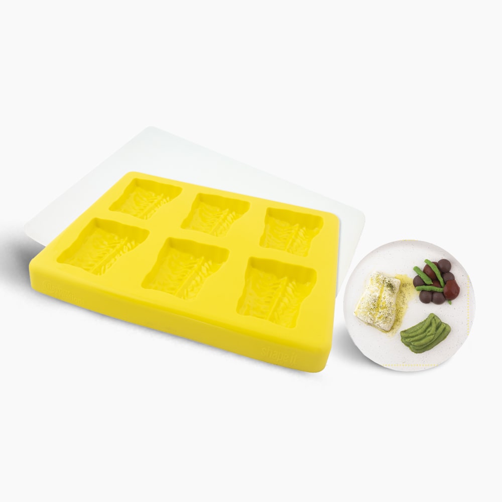 smoothfood Form Fischfilet, groß mit Deckel (6 Nutzen à 90g)