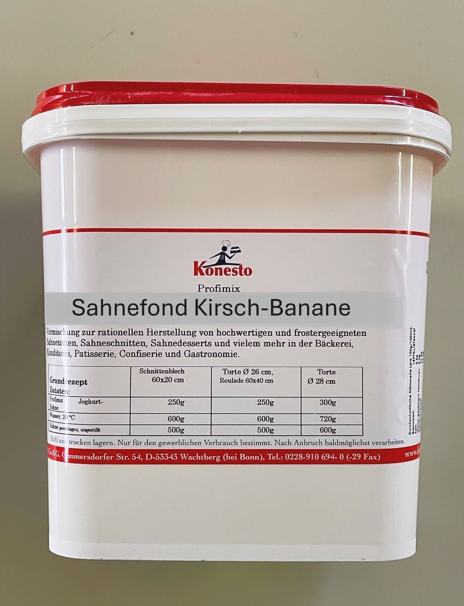 Sahnefond Kirsch Banane 3 kg