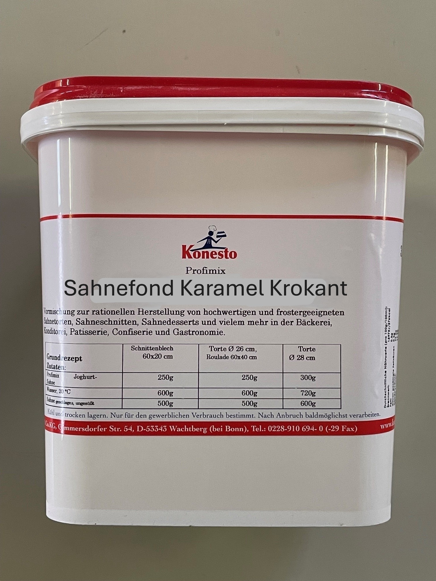 Sahnefond Karamel Krokant 3 kg