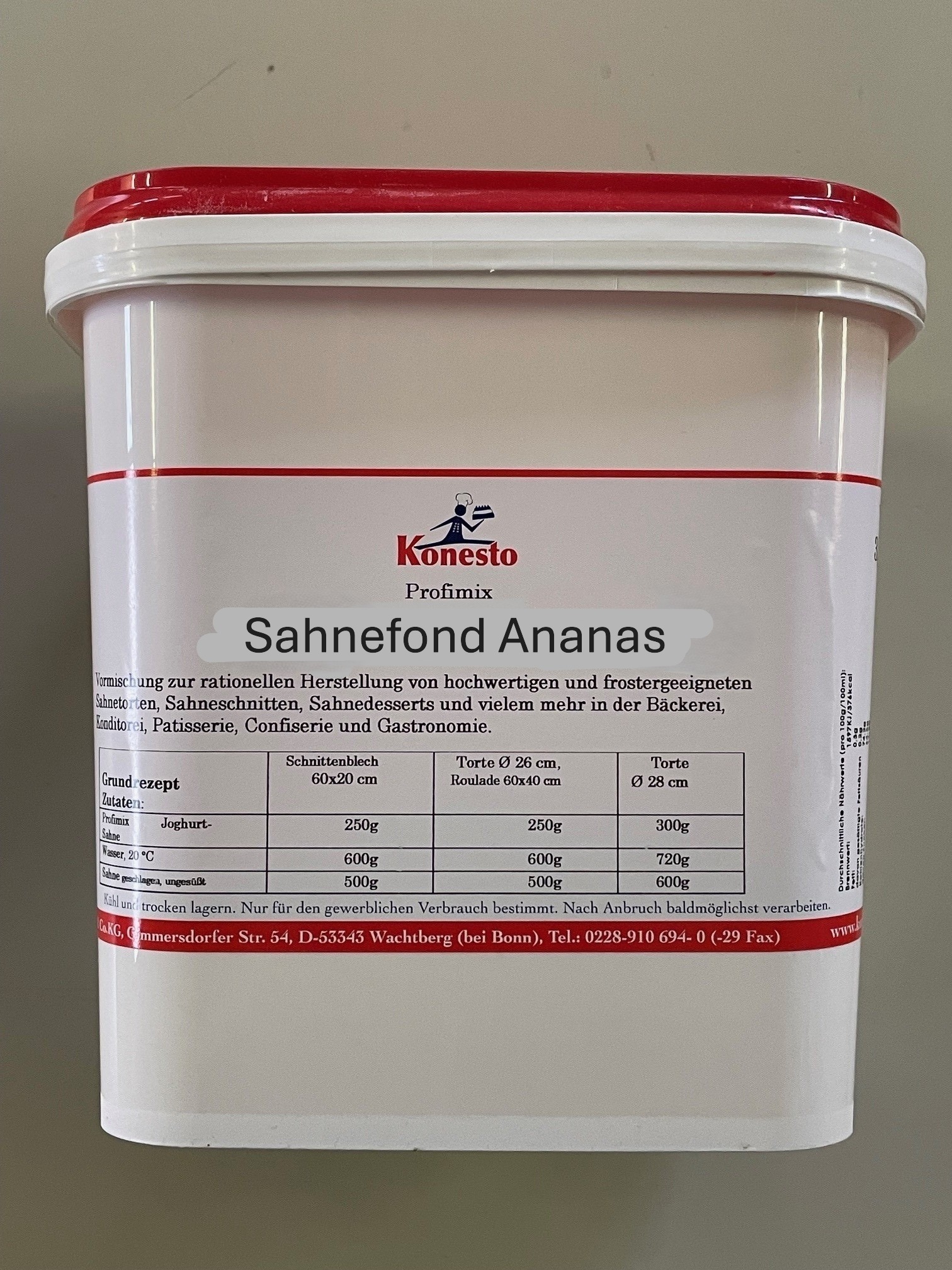 Sahnefond Ananas 3 kg
