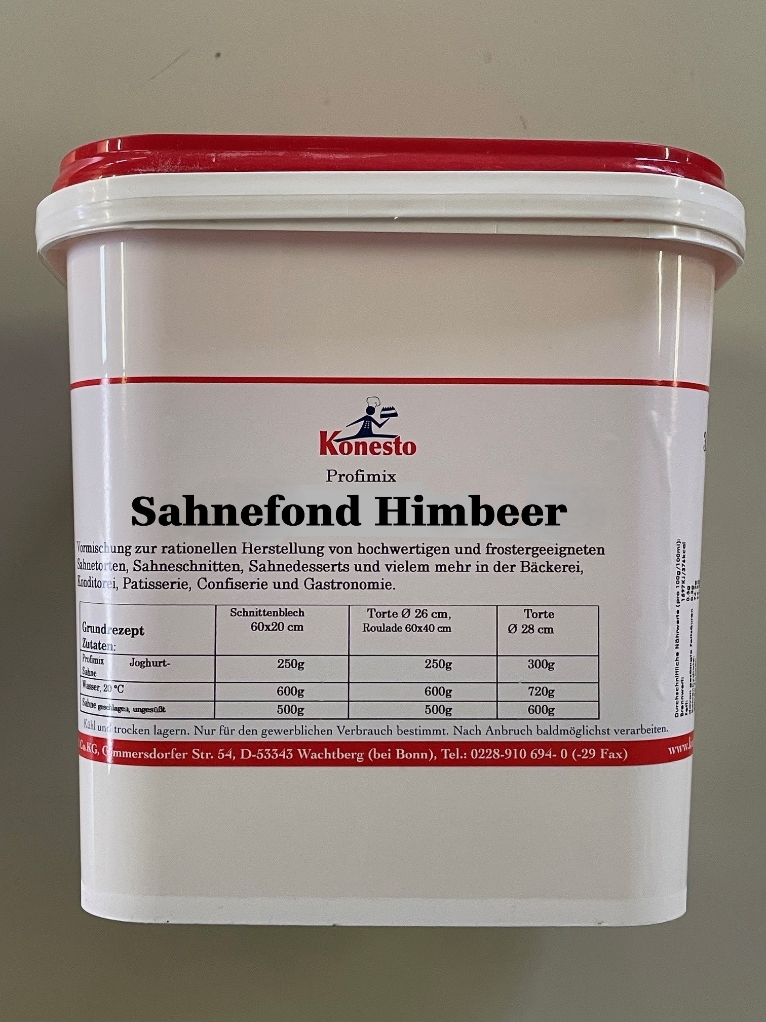 Sahnefond Himbeer 3 kg