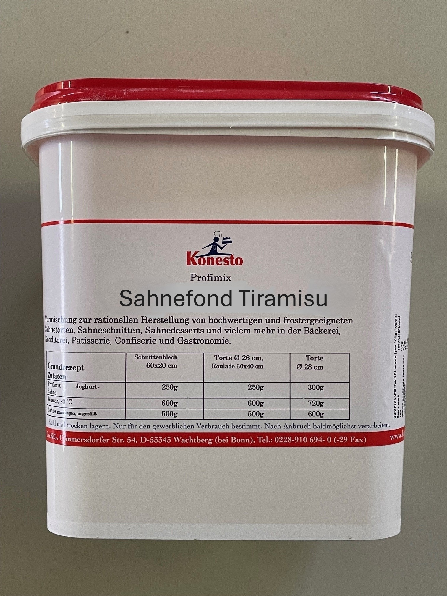 Sahnefond Tiramisu 3 kg