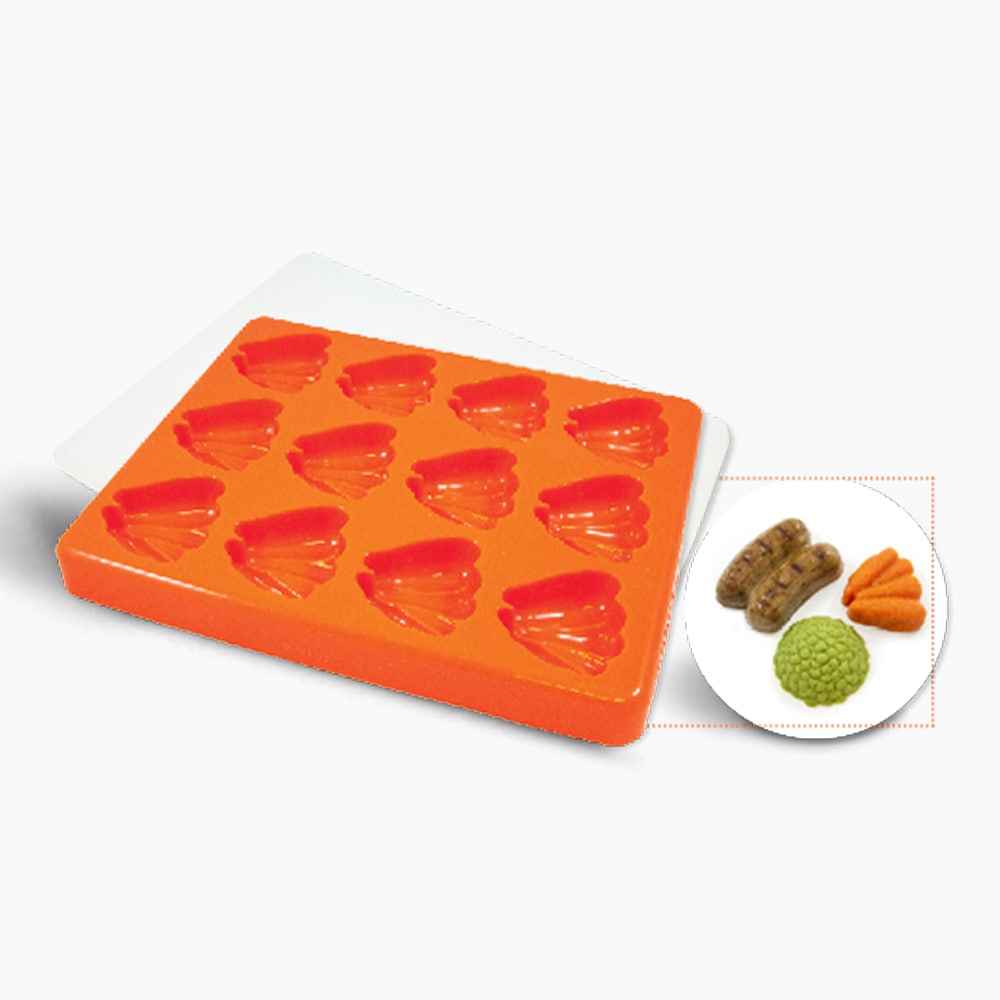 smoothfood Form Babymöhren, groß mit Deckel (12 Nutzen à 55g)