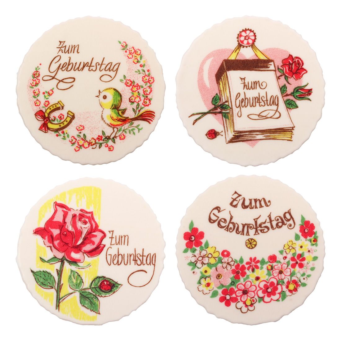 Zum Geburtstag Blumen  Inhalt 12 Stück