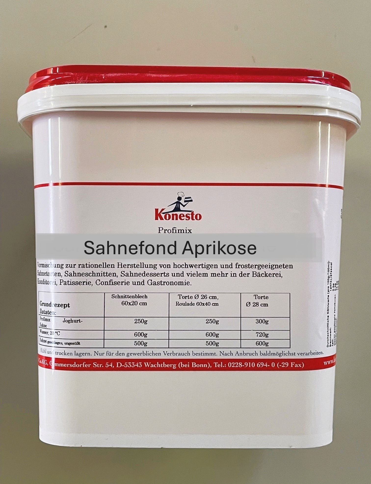 Sahnefond Aprikose 3 kg