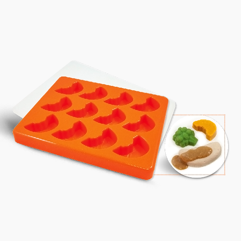 Smoothfood Form Kürbis/Melone groß mit Deckel (12 Nutzen à 60 g)