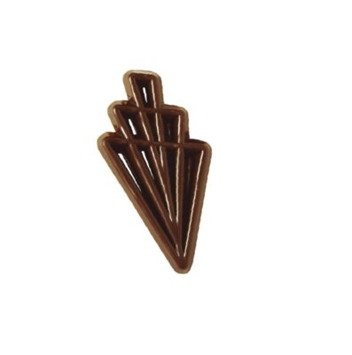 Schoko Filigran Fächer 48 x 25 mm  90 Stk / Ktn.